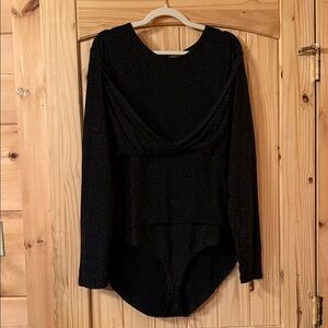 Elegant Black Long Sleeve Bodysuit